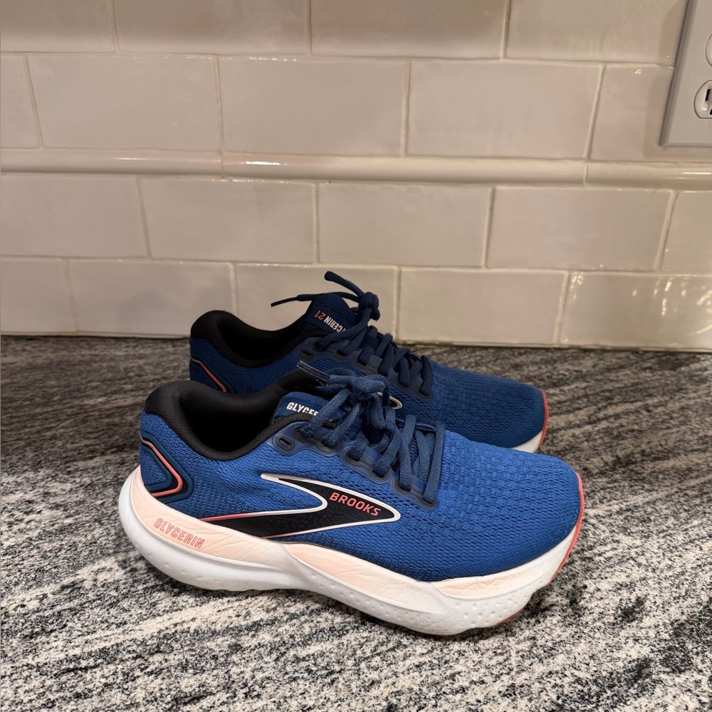 Brooks Blue and Pink Women's Running Shoes